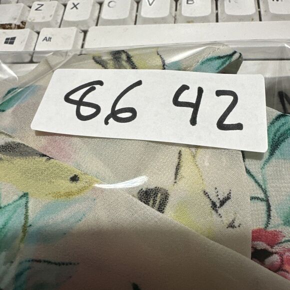 TORRID Women Ivory Pink Green Floral Birds‎ Short Sleeve Cardigan Dress Size 2/3 - Picture 9 of 9